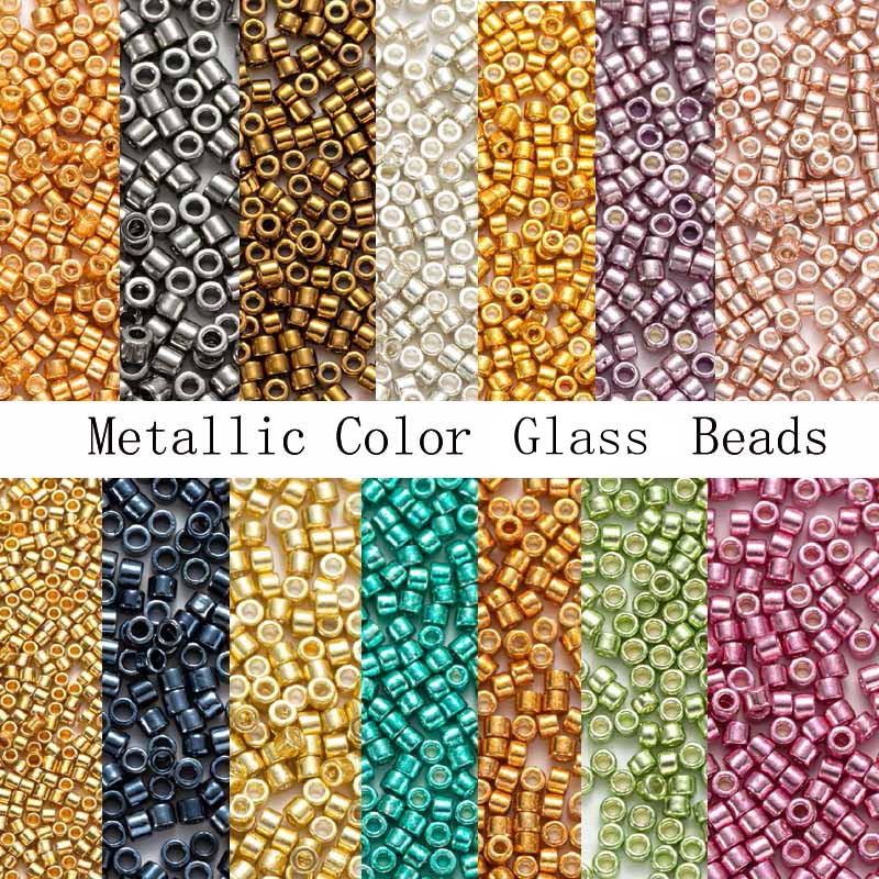 Glass Seed Beads 2Mm Jewelry Making - MKU koraliki szklane 1200 sztuk metaliczne