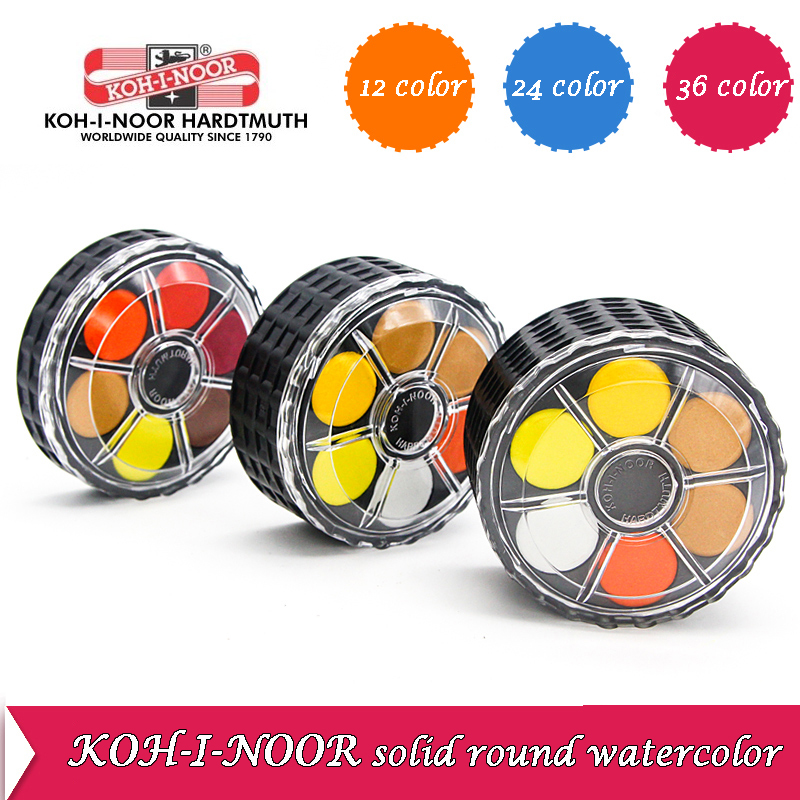 Watercolor Paint Set Solid Pigment - KOH-I-NOOR stałe akwarela pigmentu przenośny koła