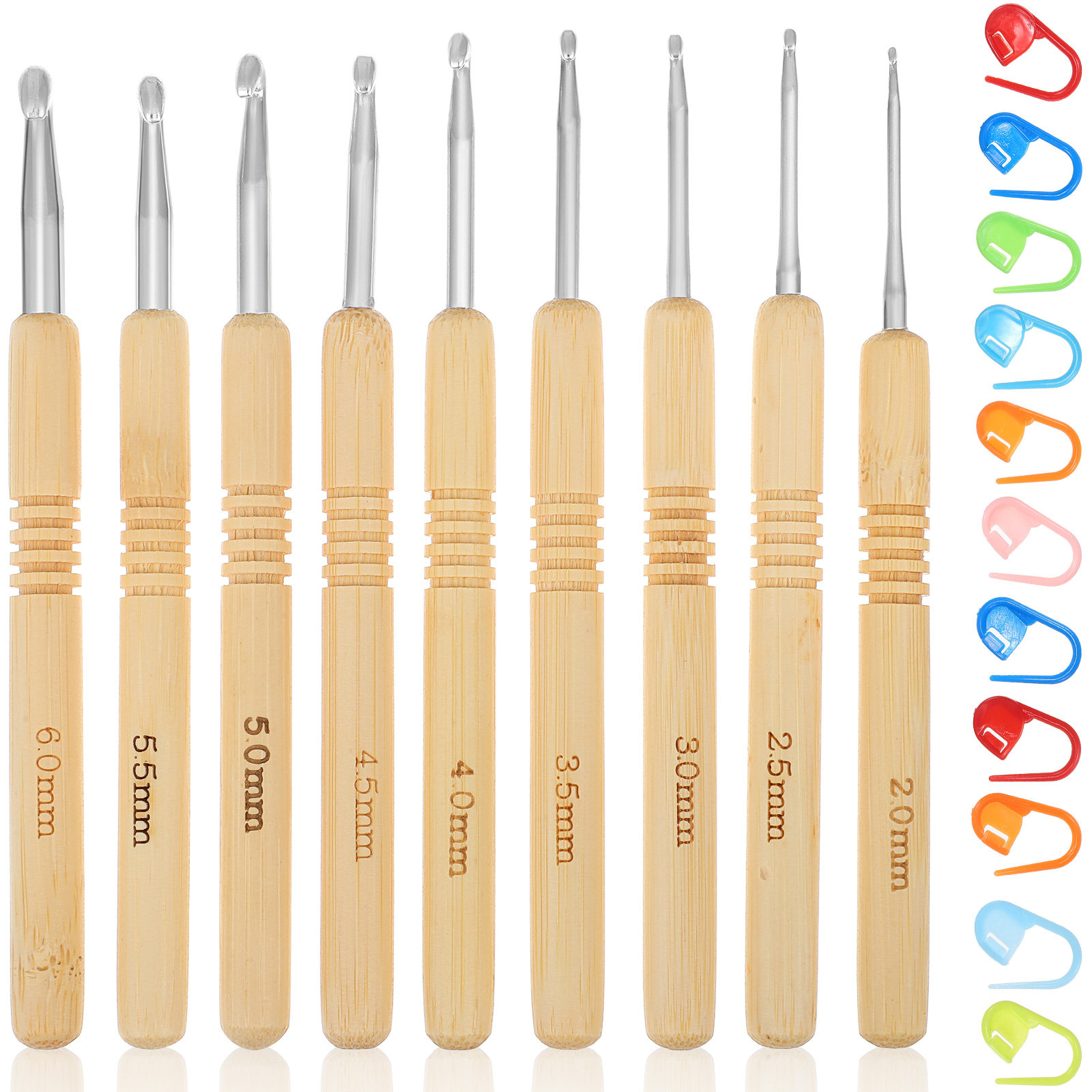 1 zestaw drewnianych szydełków – Wooden Crochet Hooks Ergonomic Handle recenzja i cena