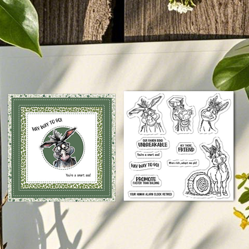 Zabawny osiołek na sezon ukońc – Clear Silicone Stamps For Card Making recenzja i cena