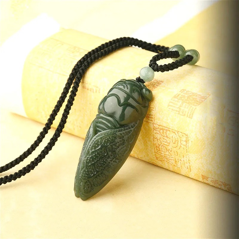 Naturalny Hetian Jade cykada w – Beading recenzja i cena