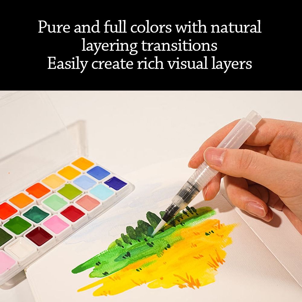 Zestaw farb akwarelowych 24 ko – Watercolor Paint Set Solid Pigment recenzja i cena