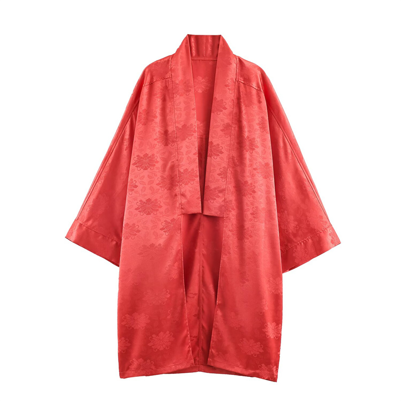 Damskie kimono z czerwonego sa – Embroidery recenzja i cena
