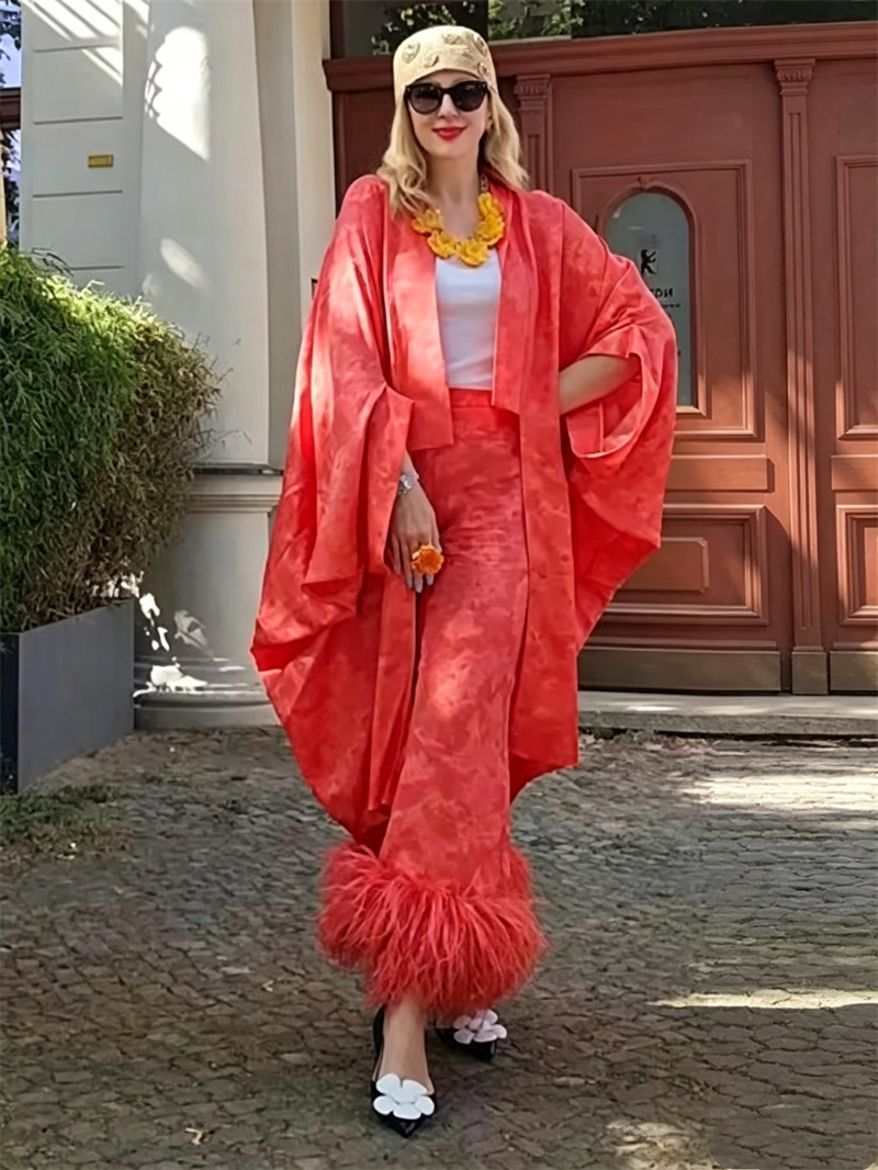 Damskie kimono z czerwonego sa – Embroidery recenzja i cena