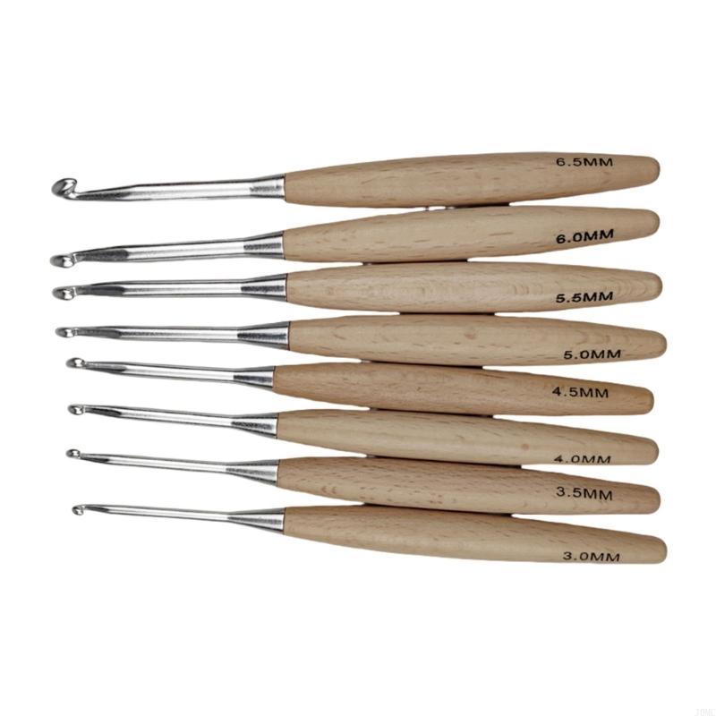 8 sztuk ergonomiczny szydełko  – Wooden Crochet Hooks Ergonomic Handle recenzja i cena