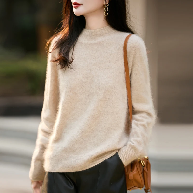 Damski puszysty sweter z wysok – Embroidery recenzja i cena