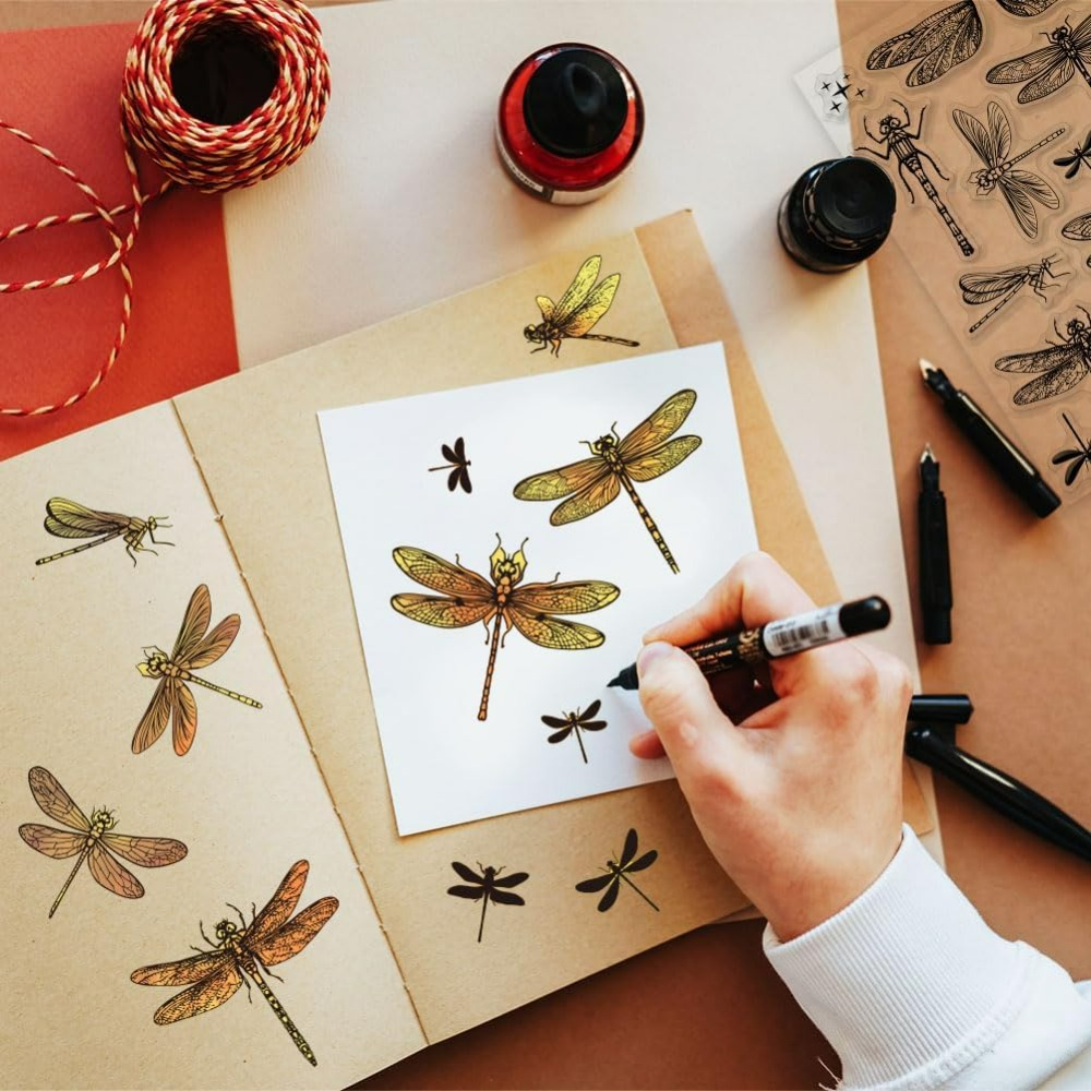 Przezroczyste znaczki ważki do – Clear Silicone Stamps For Card Making recenzja i cena