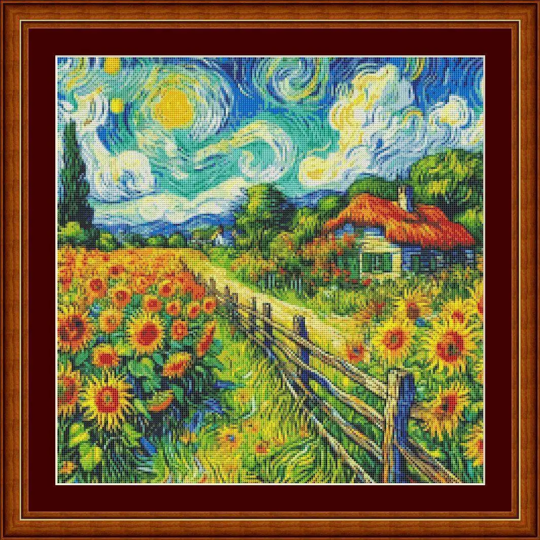 [[CC4656-Seria Van Gogh Farma  – Cross Stitch Stamped Kits Beginners recenzja i cena