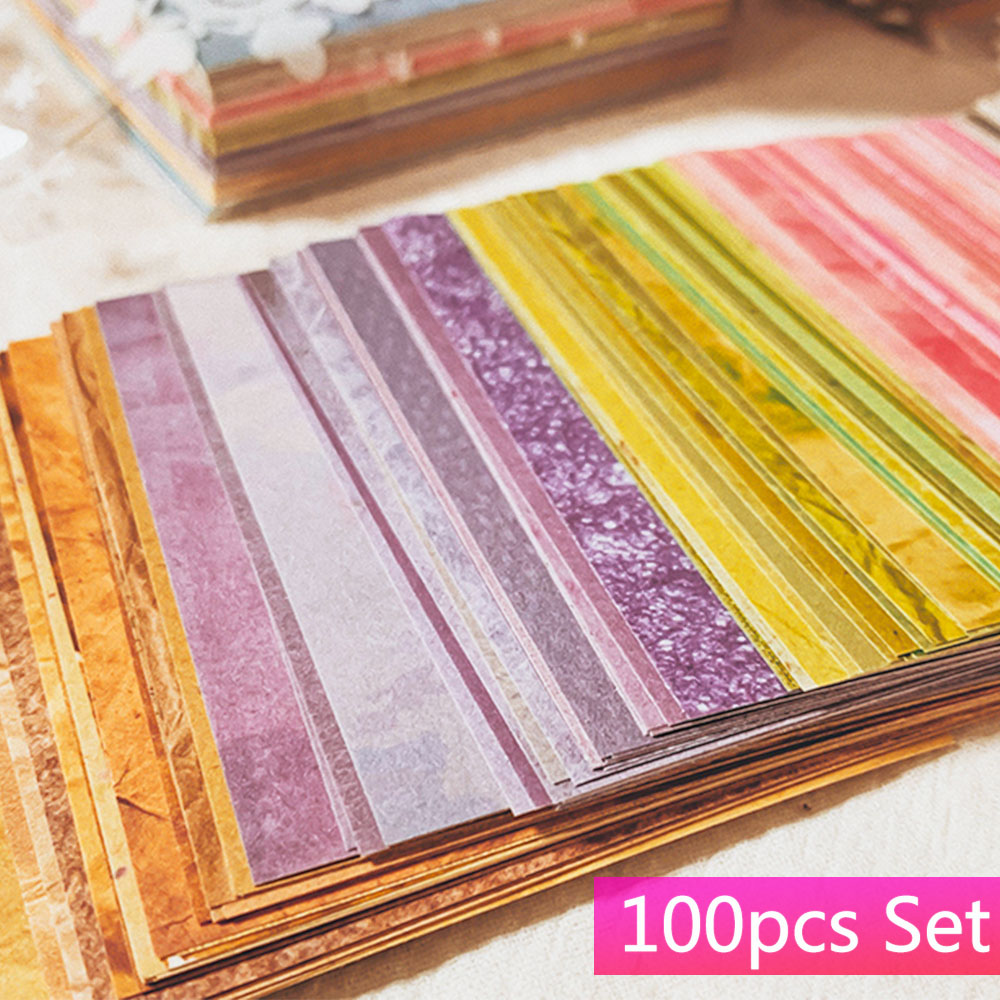 100 sztuk kolorowe tekstury tł – Vintage Junk Journal Scrapbooking Paper recenzja i cena
