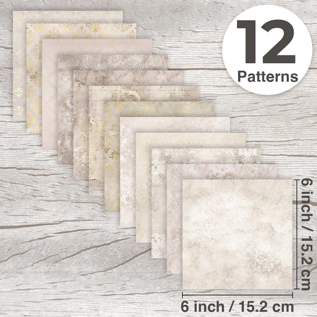 12/24/36 Arkuszy 15 cm Papier  – Vintage Junk Journal Scrapbooking Paper recenzja i cena