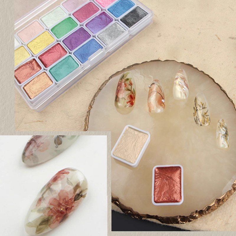 Przenośny Pigment do Paznokci  – Watercolor Paint Set Solid Pigment recenzja i cena