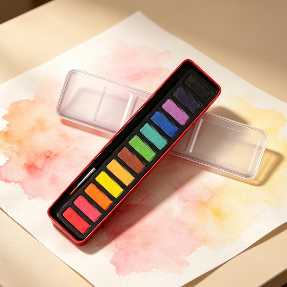 Przenośny zestaw farb akwarelo – Watercolor Paint Set Solid Pigment recenzja i cena