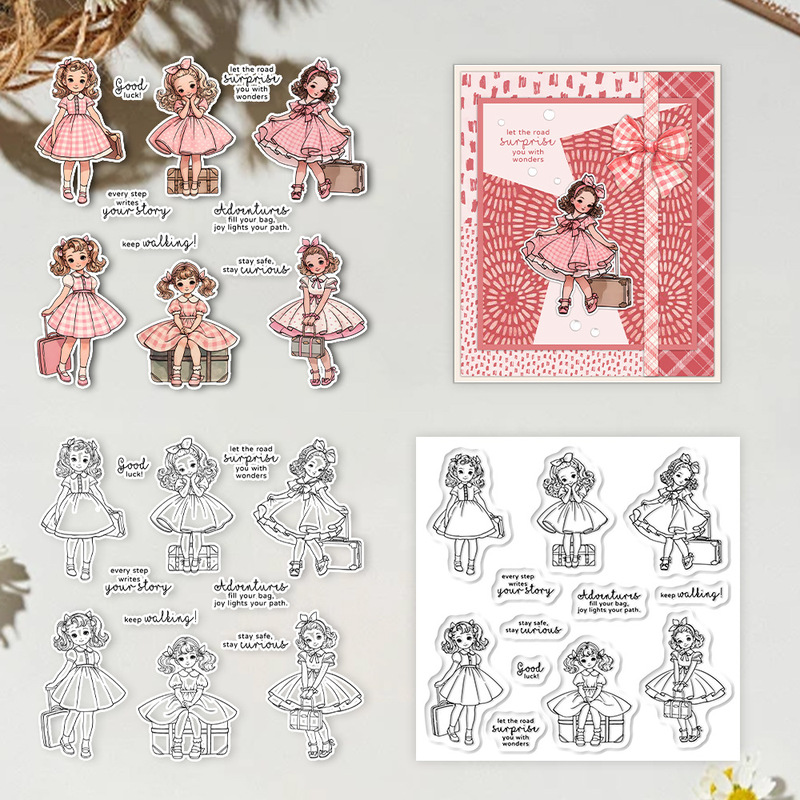 Suncraft Urocza Dziewczynka Po – Clear Silicone Stamps For Card Making recenzja i cena