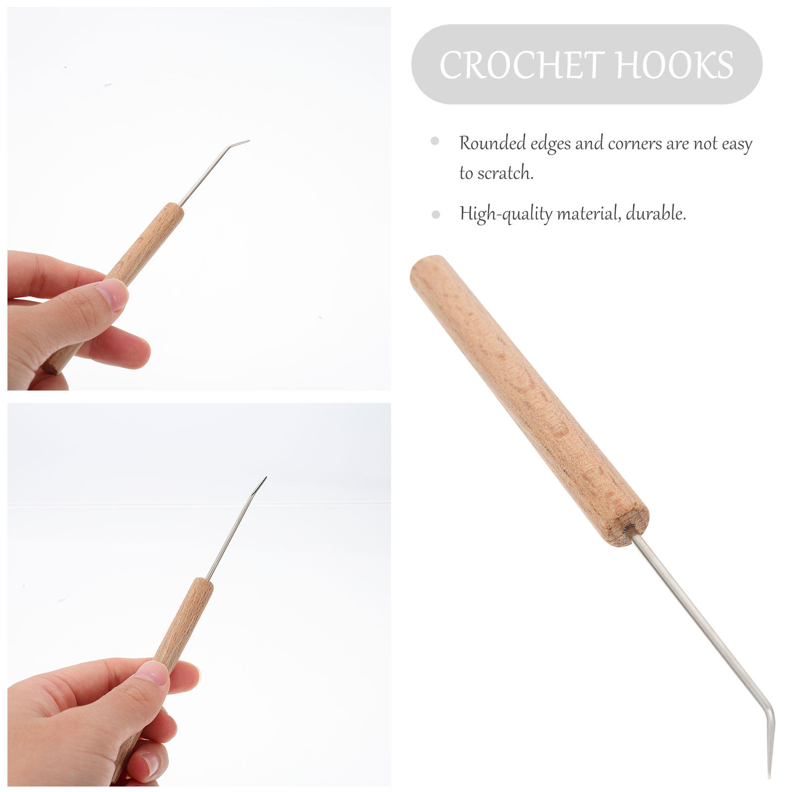 1 szt. Wyrafinowane szydełko z – Wooden Crochet Hooks Ergonomic Handle recenzja i cena