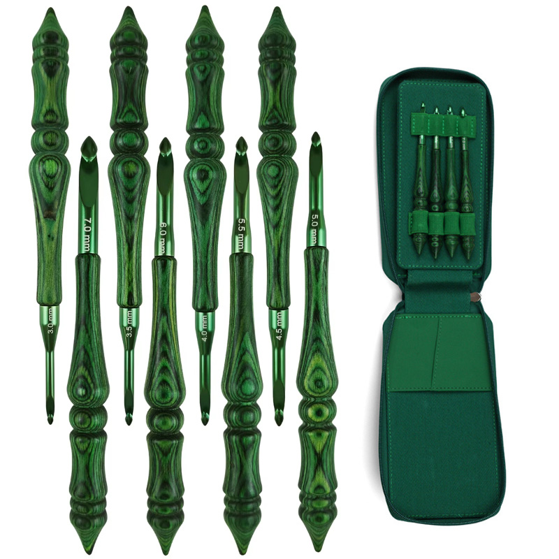 Zestaw 8 szt. szydełków 3,0-7, – Wooden Crochet Hooks Ergonomic Handle recenzja i cena