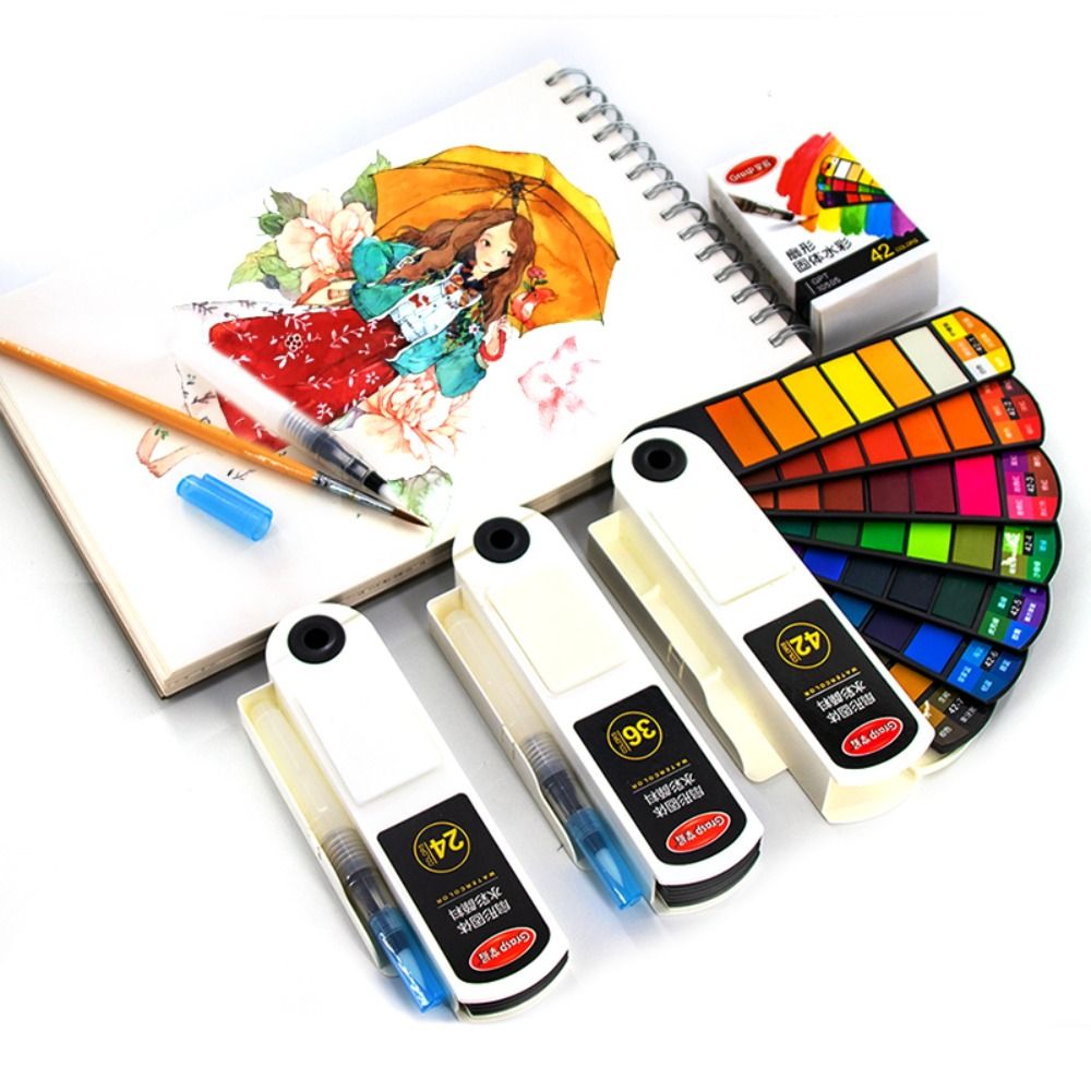 Składany zestaw farb akwarelow – Watercolor Paint Set Solid Pigment recenzja i cena